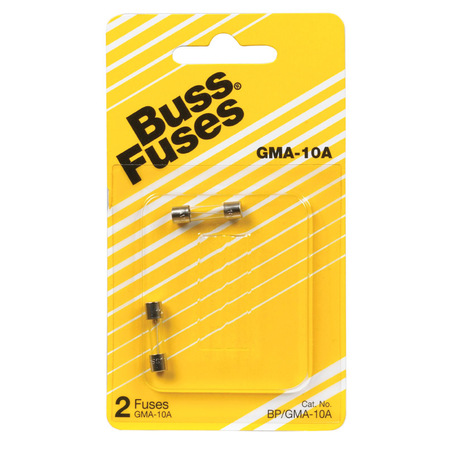 EATON BUSSMANN UL Class Fuse, GMA Series, Fast-Acting, 10A, 125V AC, Non-Indicating BP/GMA-10A